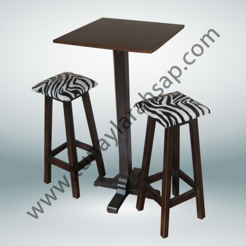 mss0019 Didar Ahşap Bar Masa Sandalye